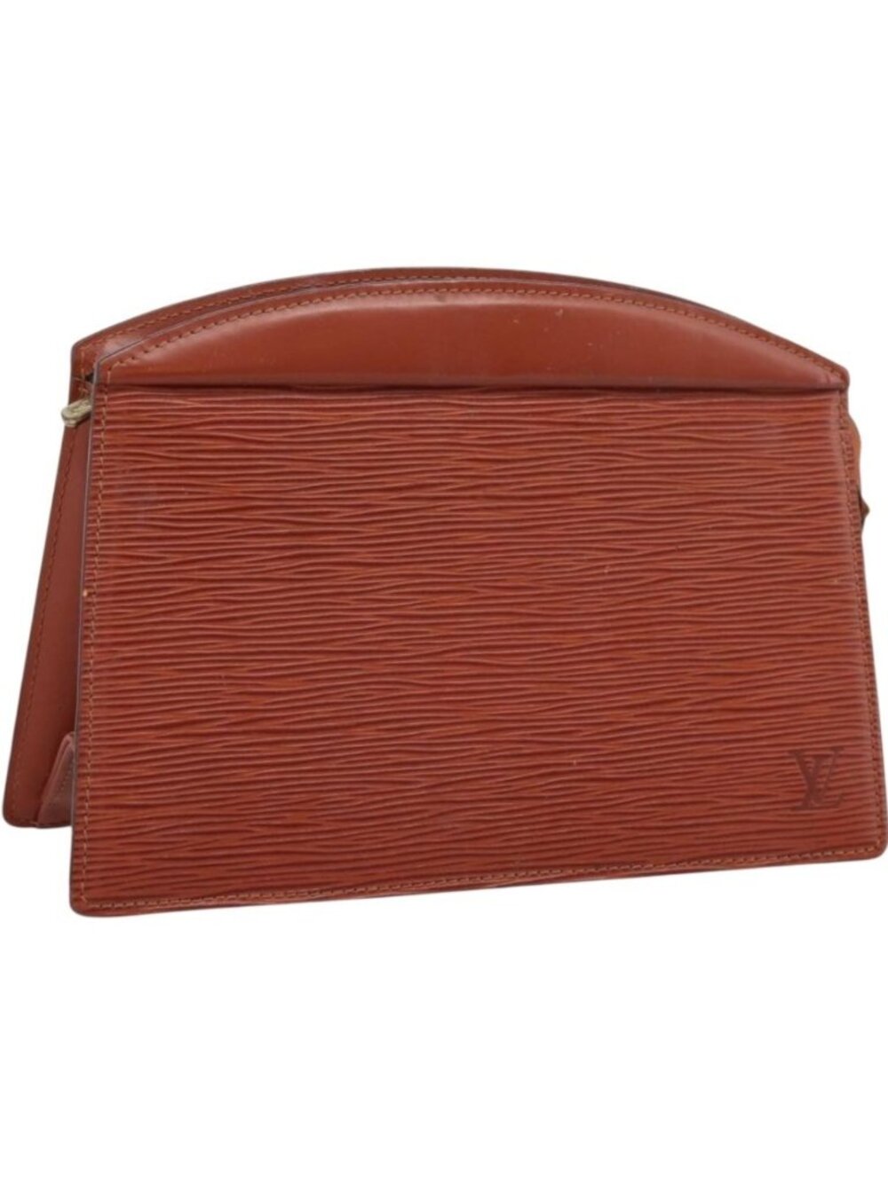 LOUIS VUITTON Epi Trousse Crete Pouch Brown M48403